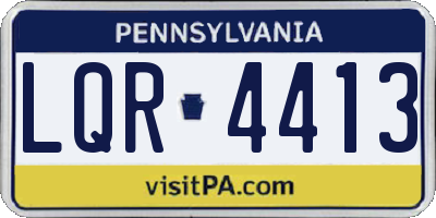 PA license plate LQR4413