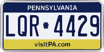 PA license plate LQR4429