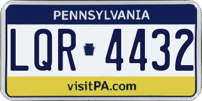 PA license plate LQR4432