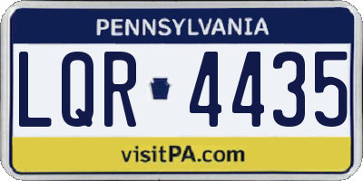 PA license plate LQR4435