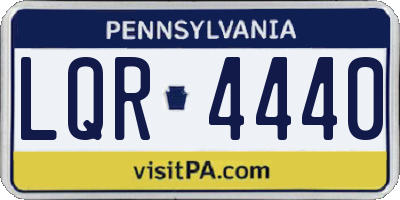 PA license plate LQR4440