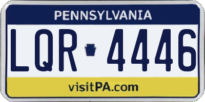 PA license plate LQR4446