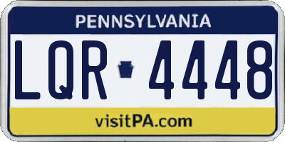 PA license plate LQR4448