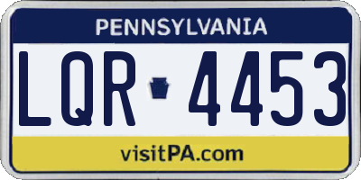 PA license plate LQR4453