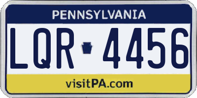 PA license plate LQR4456
