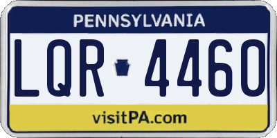 PA license plate LQR4460