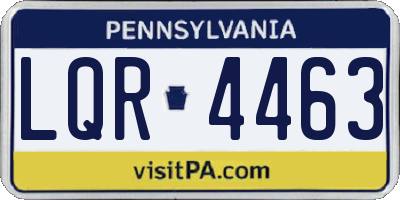 PA license plate LQR4463