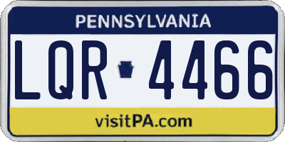 PA license plate LQR4466