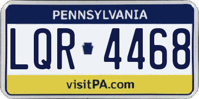 PA license plate LQR4468