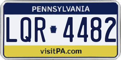 PA license plate LQR4482