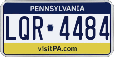 PA license plate LQR4484