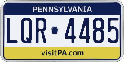 PA license plate LQR4485