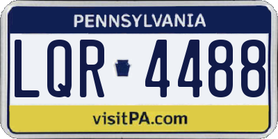 PA license plate LQR4488
