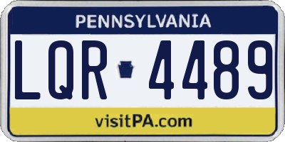 PA license plate LQR4489