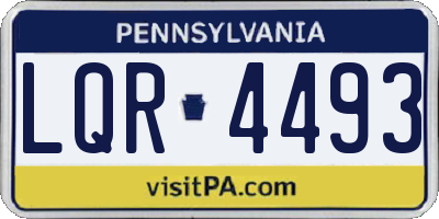 PA license plate LQR4493