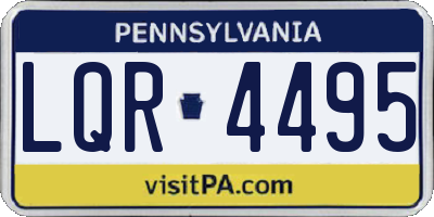 PA license plate LQR4495