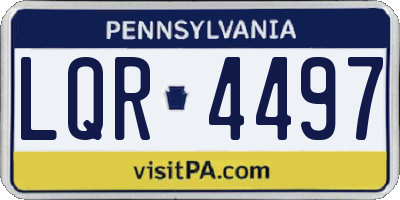PA license plate LQR4497