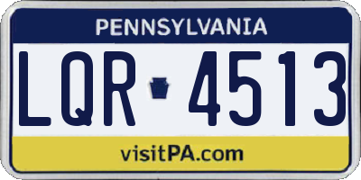 PA license plate LQR4513