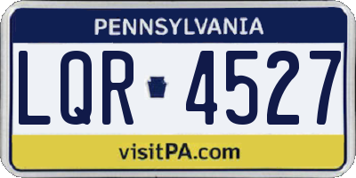PA license plate LQR4527