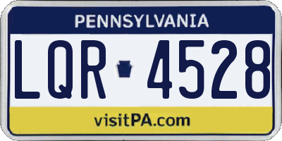 PA license plate LQR4528