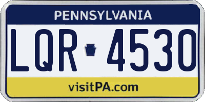 PA license plate LQR4530