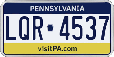 PA license plate LQR4537