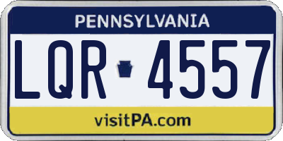 PA license plate LQR4557