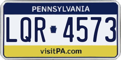 PA license plate LQR4573