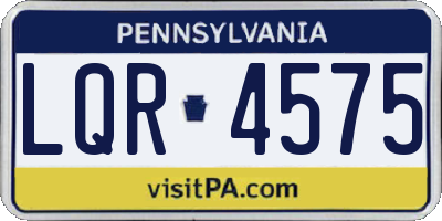 PA license plate LQR4575