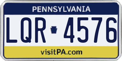 PA license plate LQR4576