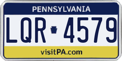 PA license plate LQR4579