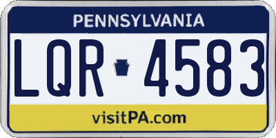 PA license plate LQR4583