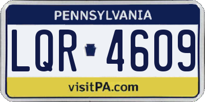 PA license plate LQR4609