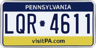 PA license plate LQR4611