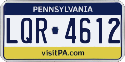 PA license plate LQR4612