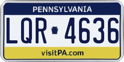 PA license plate LQR4636
