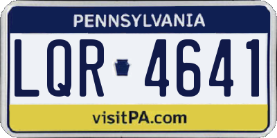 PA license plate LQR4641