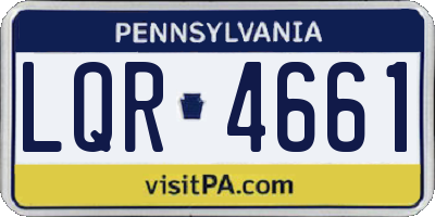 PA license plate LQR4661