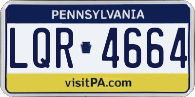 PA license plate LQR4664