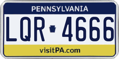 PA license plate LQR4666