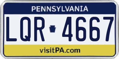 PA license plate LQR4667