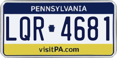 PA license plate LQR4681