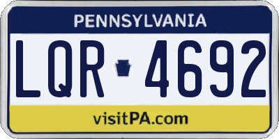 PA license plate LQR4692