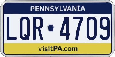 PA license plate LQR4709