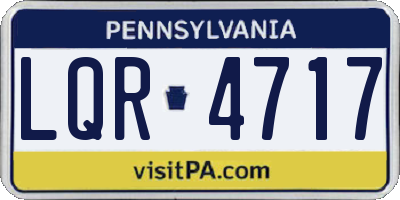 PA license plate LQR4717