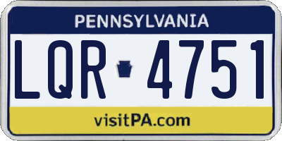 PA license plate LQR4751