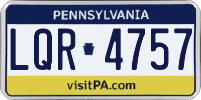 PA license plate LQR4757
