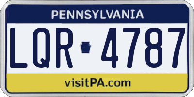 PA license plate LQR4787