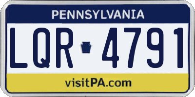 PA license plate LQR4791