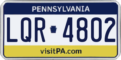 PA license plate LQR4802